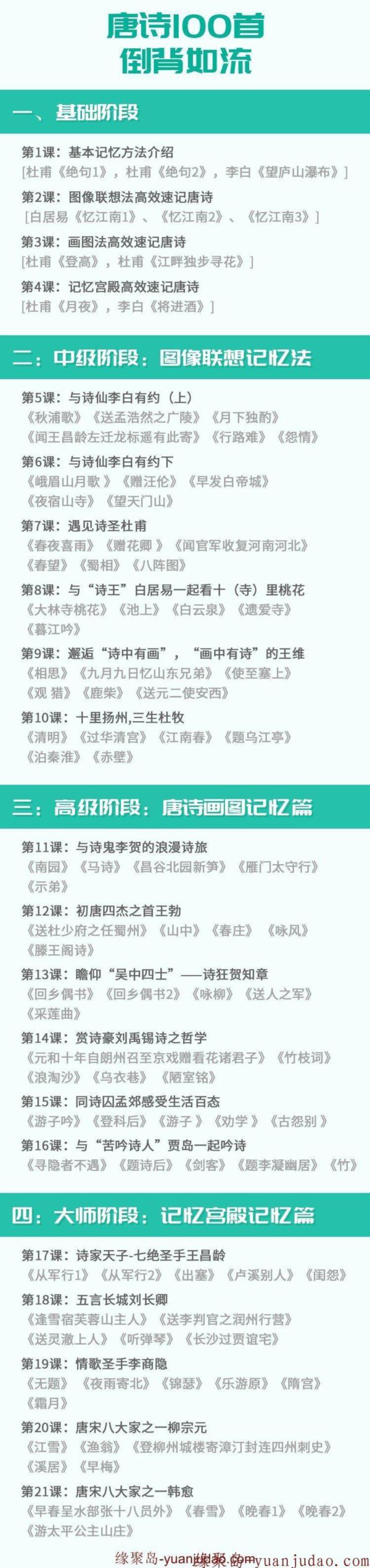 李庆老师百首唐诗倒背如流