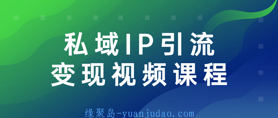 私域IP引流变现视频课程