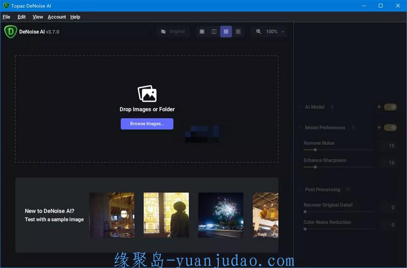 Topaz DeNoise AI v3.7.0便携版，一款专业的AI<strong>人工智能</strong>图像降噪软件