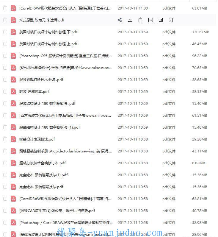 多年来收集服装设计类电子书 PDF 格式，多本